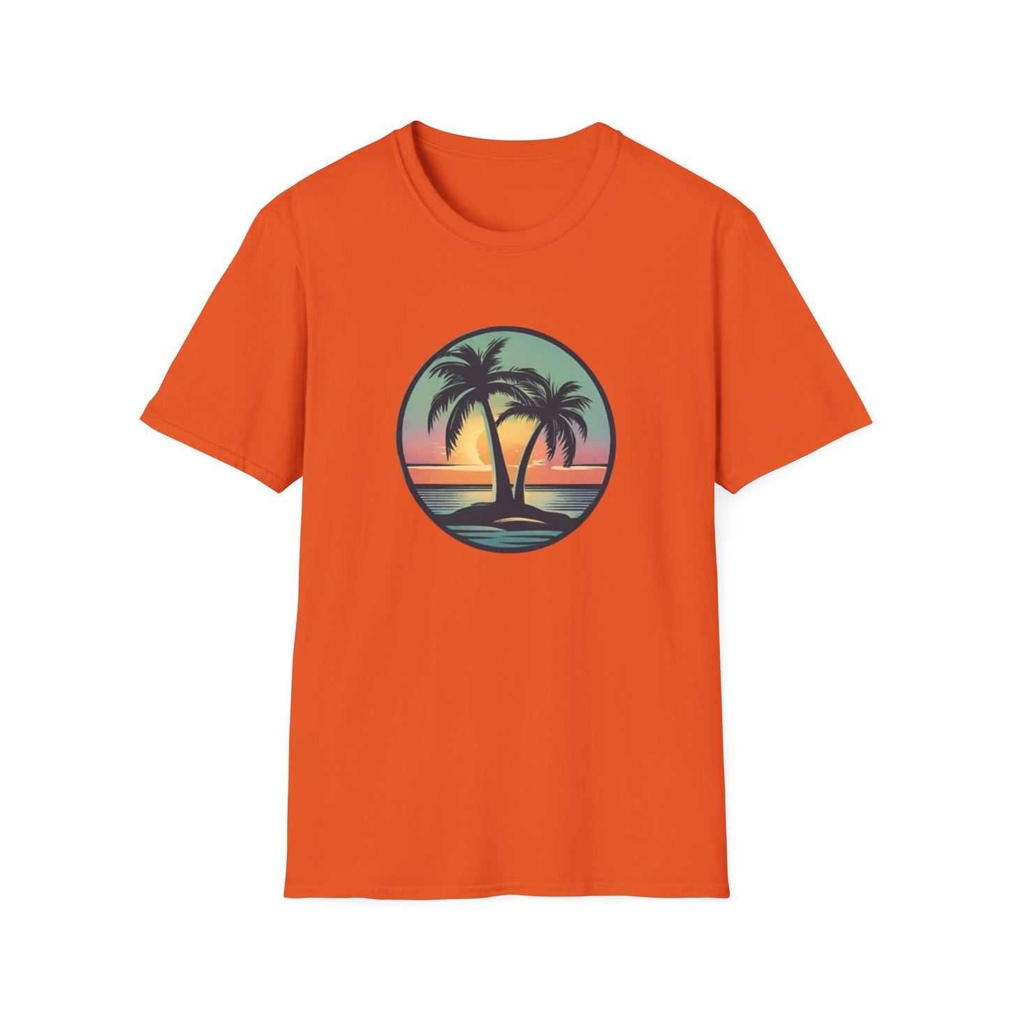 Unisex Softstyle T-Shirt Palmtree Sunset