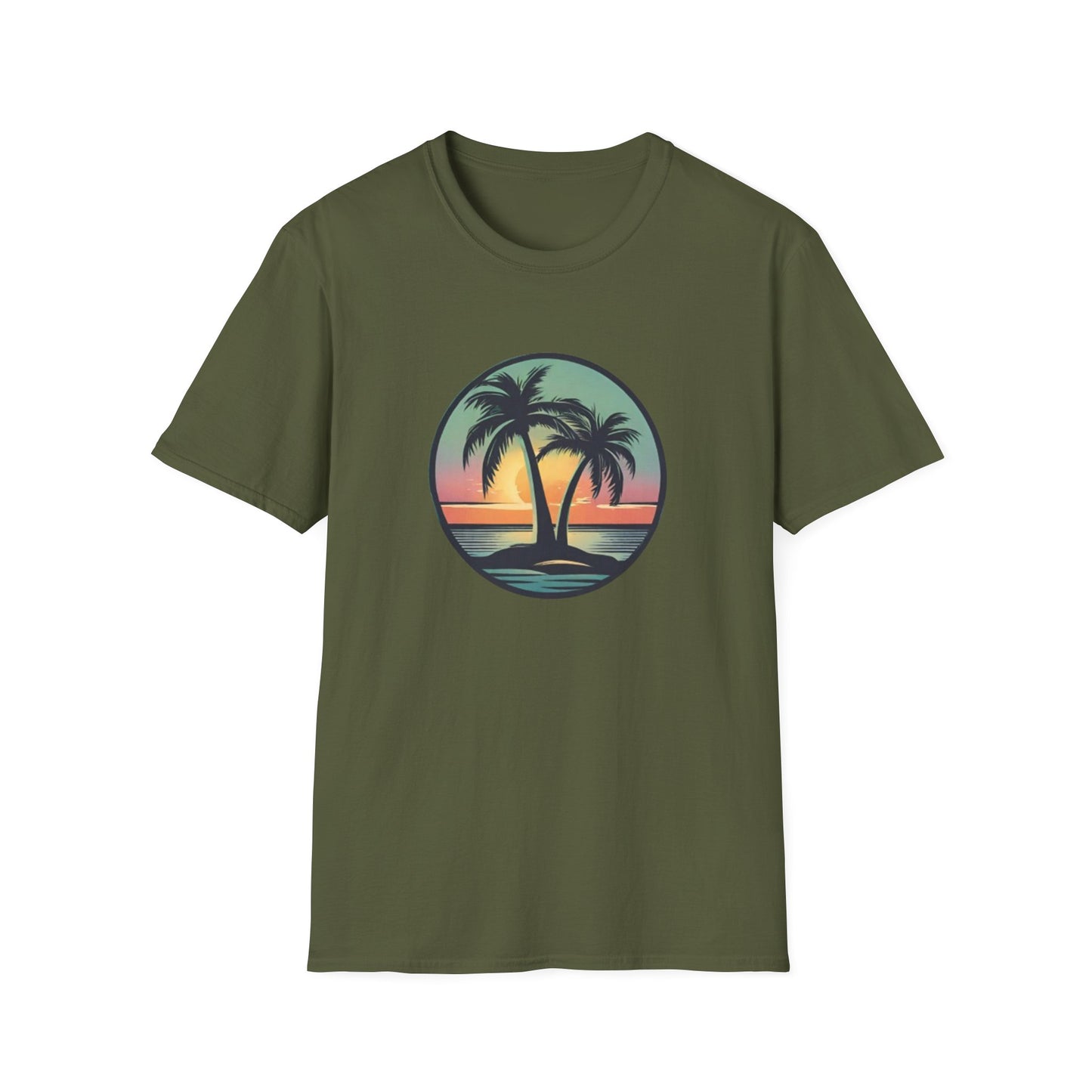 Unisex Softstyle T-Shirt Palmtree Sunset