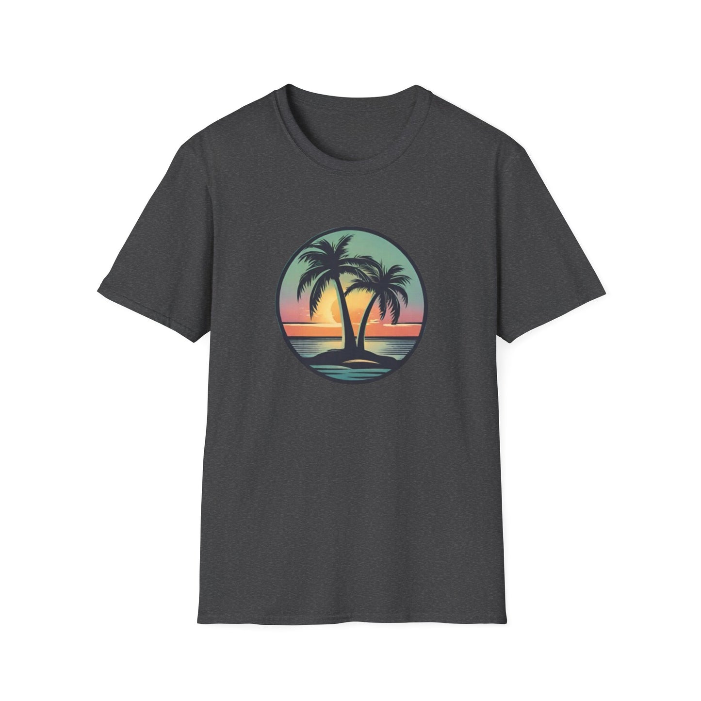 Unisex Softstyle T-Shirt Palmtree Sunset