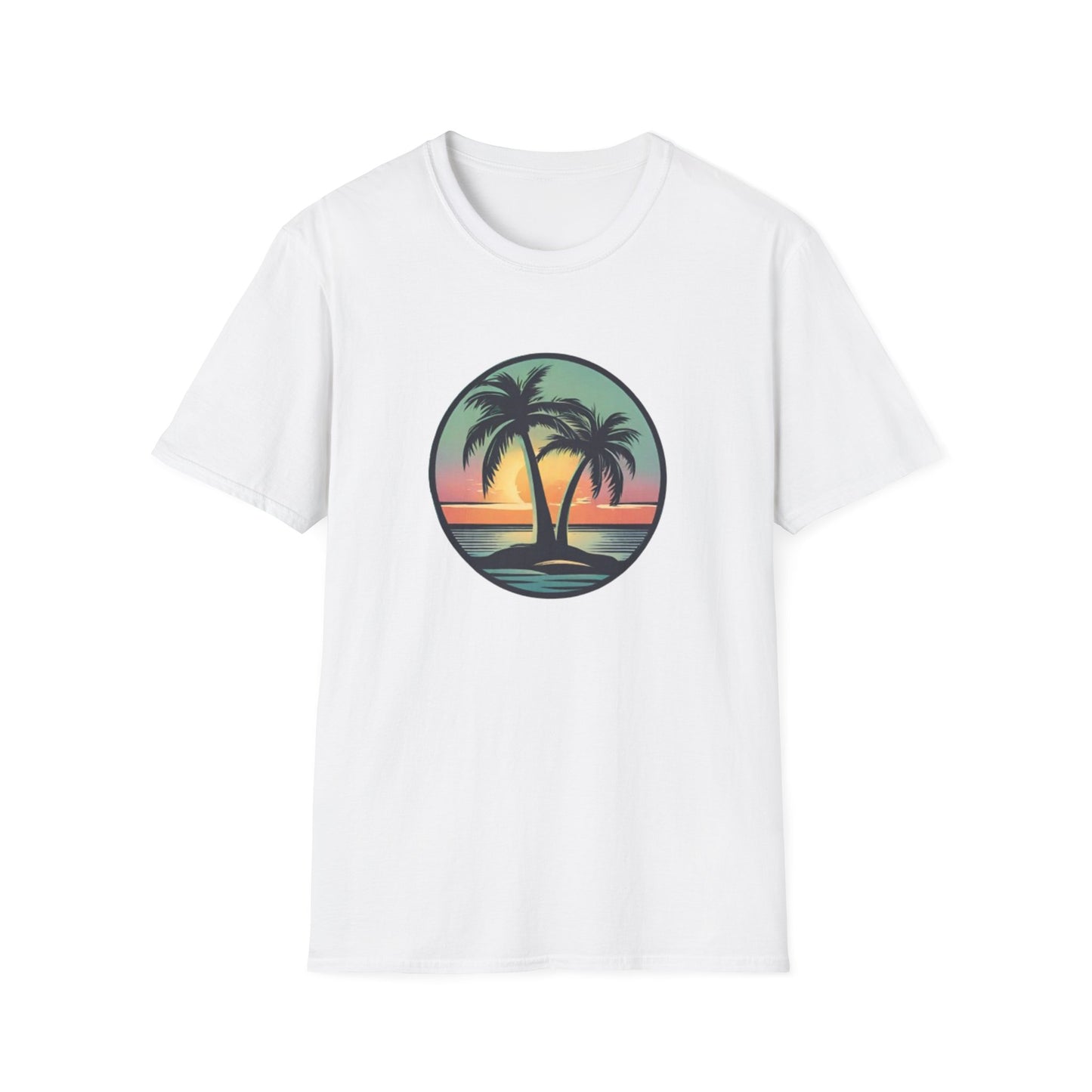 Unisex Softstyle T-Shirt Palmtree Sunset