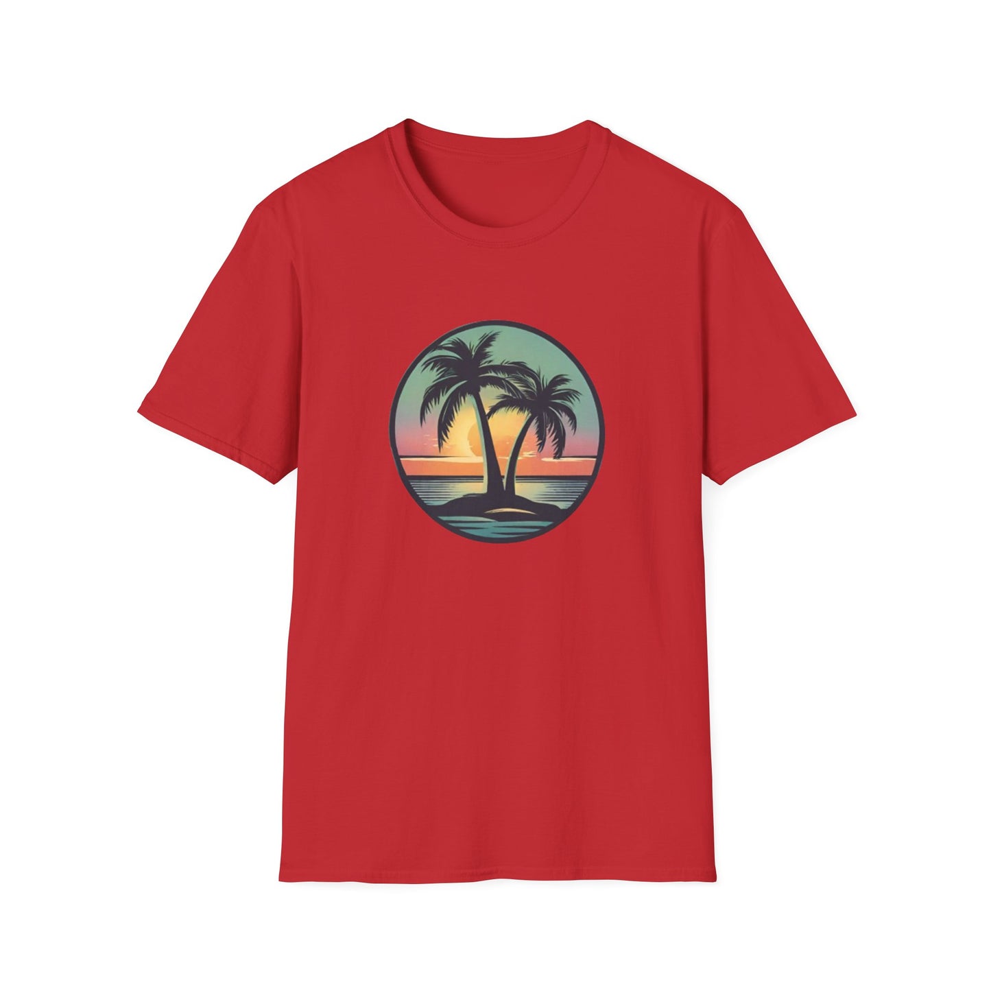 Unisex Softstyle T-Shirt Palmtree Sunset