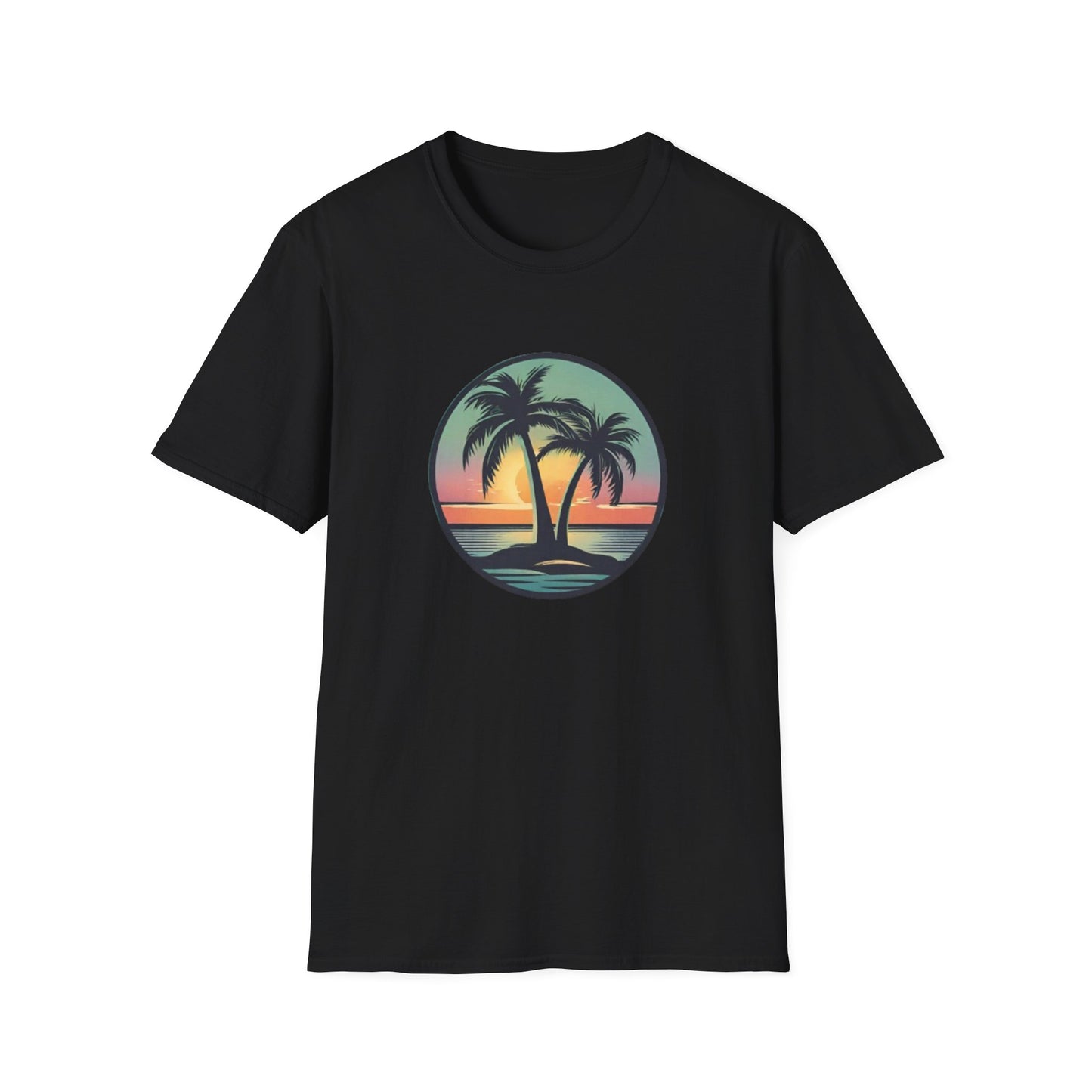 Unisex Softstyle T-Shirt Palmtree Sunset