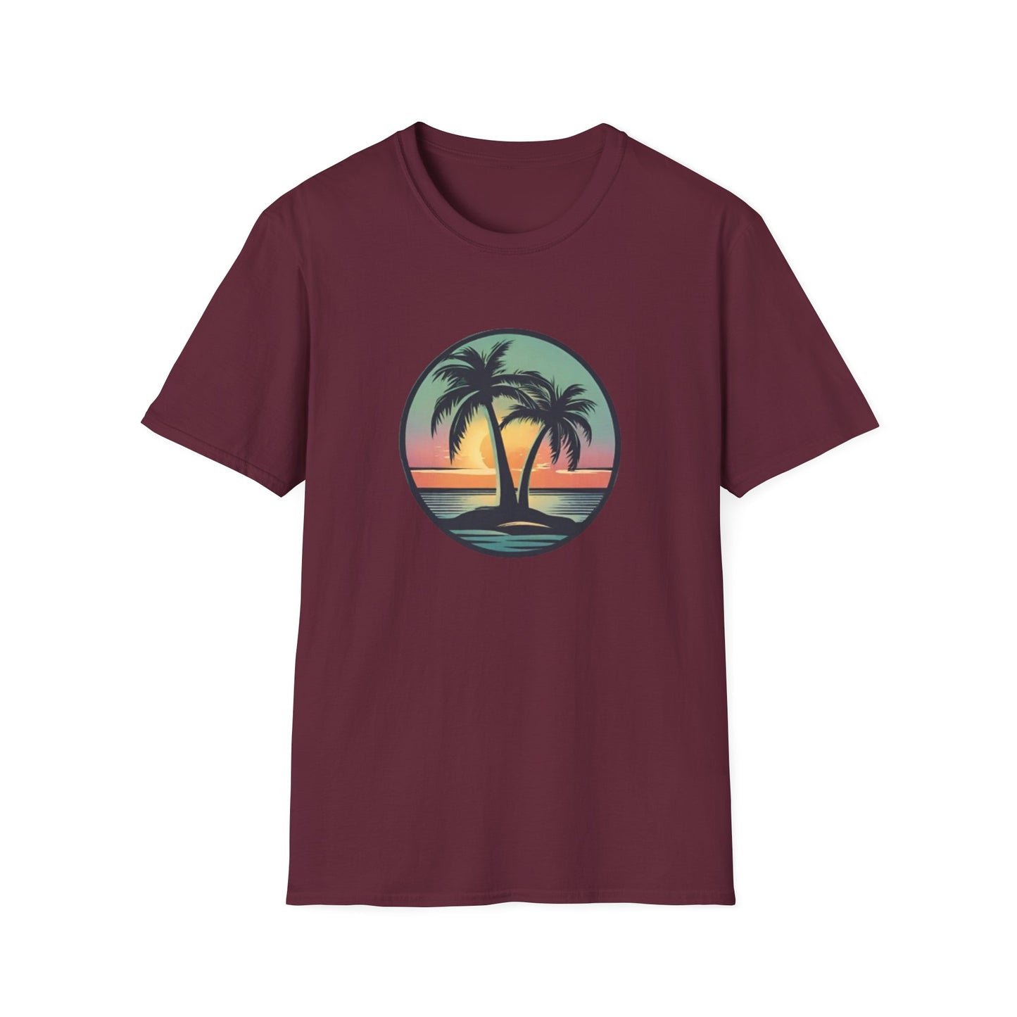Unisex Softstyle T-Shirt Palmtree Sunset