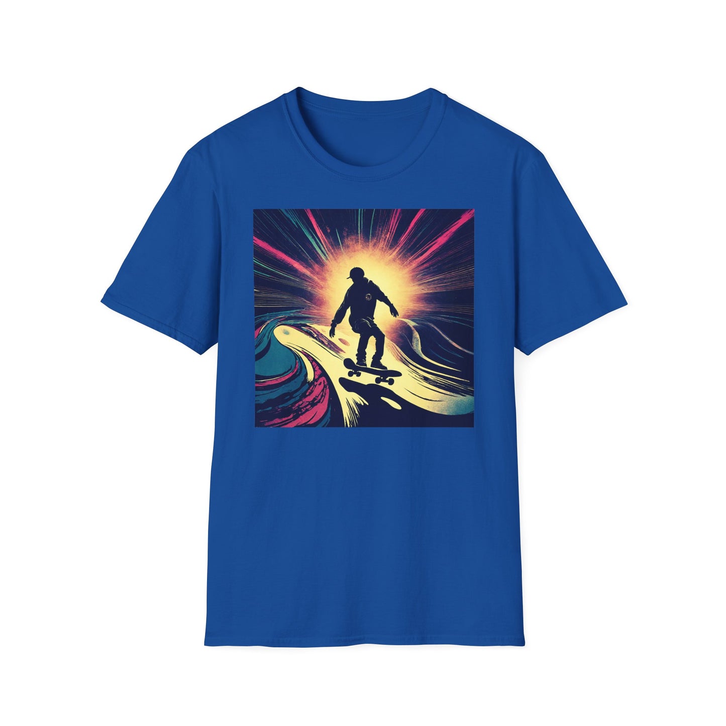Unisex Softstyle T-Shirt Skating Wet Concrete