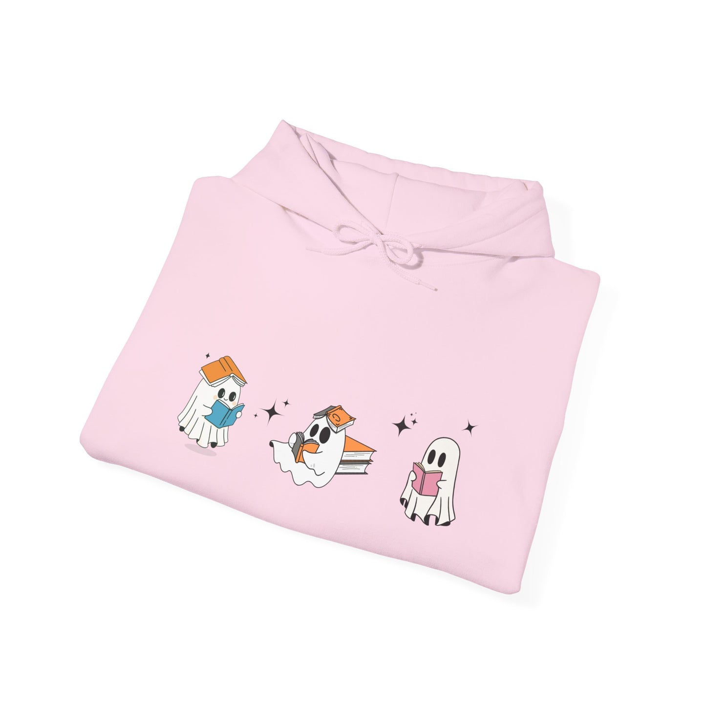 Cute Halloween Reading Ghost Hoodie