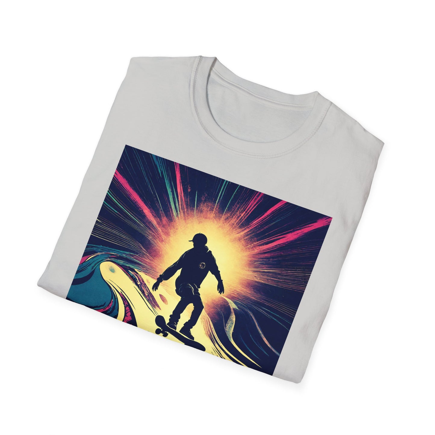 Unisex Softstyle T-Shirt Skating Wet Concrete