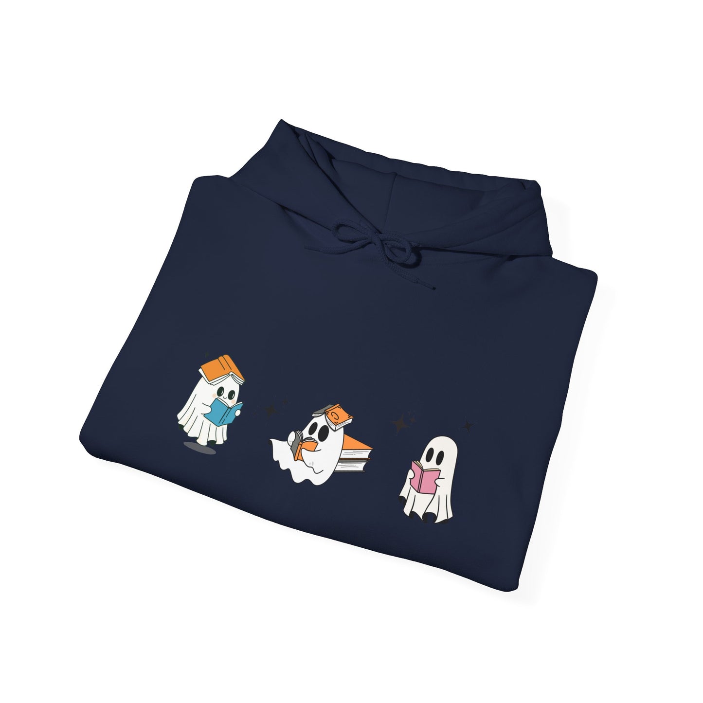 Cute Halloween Reading Ghost Hoodie