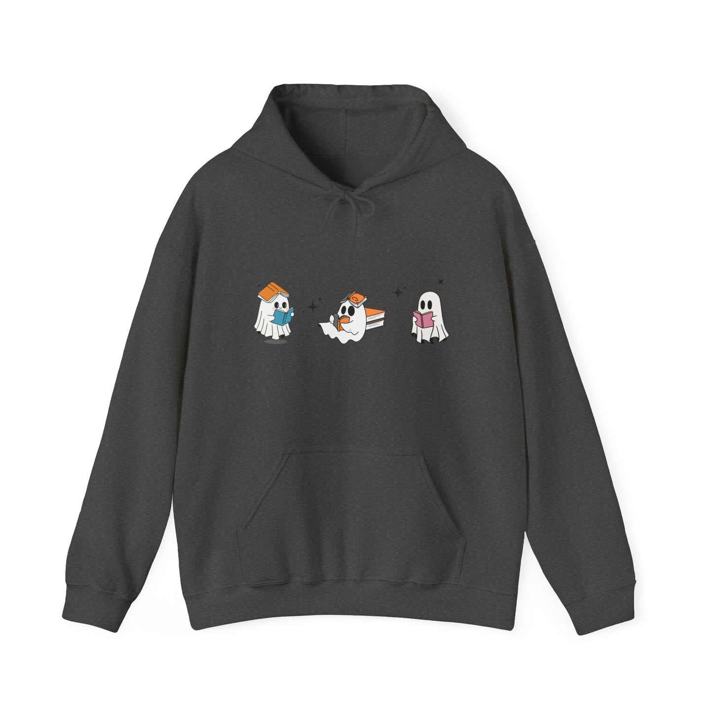 Cute Halloween Reading Ghost Hoodie