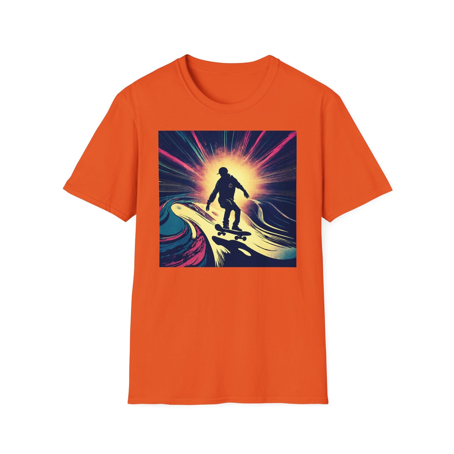 Unisex Softstyle T-Shirt Skating Wet Concrete