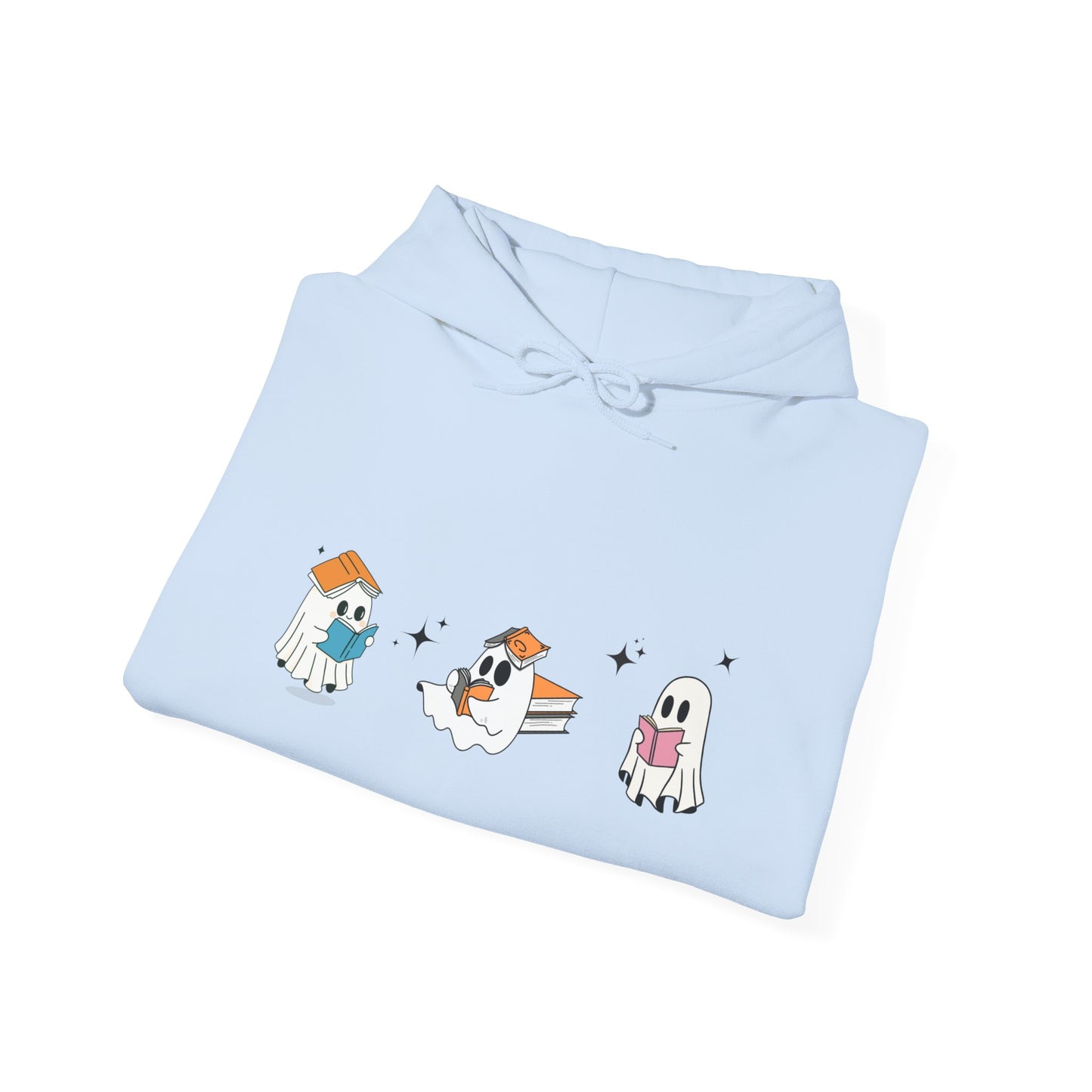Cute Halloween Reading Ghost Hoodie