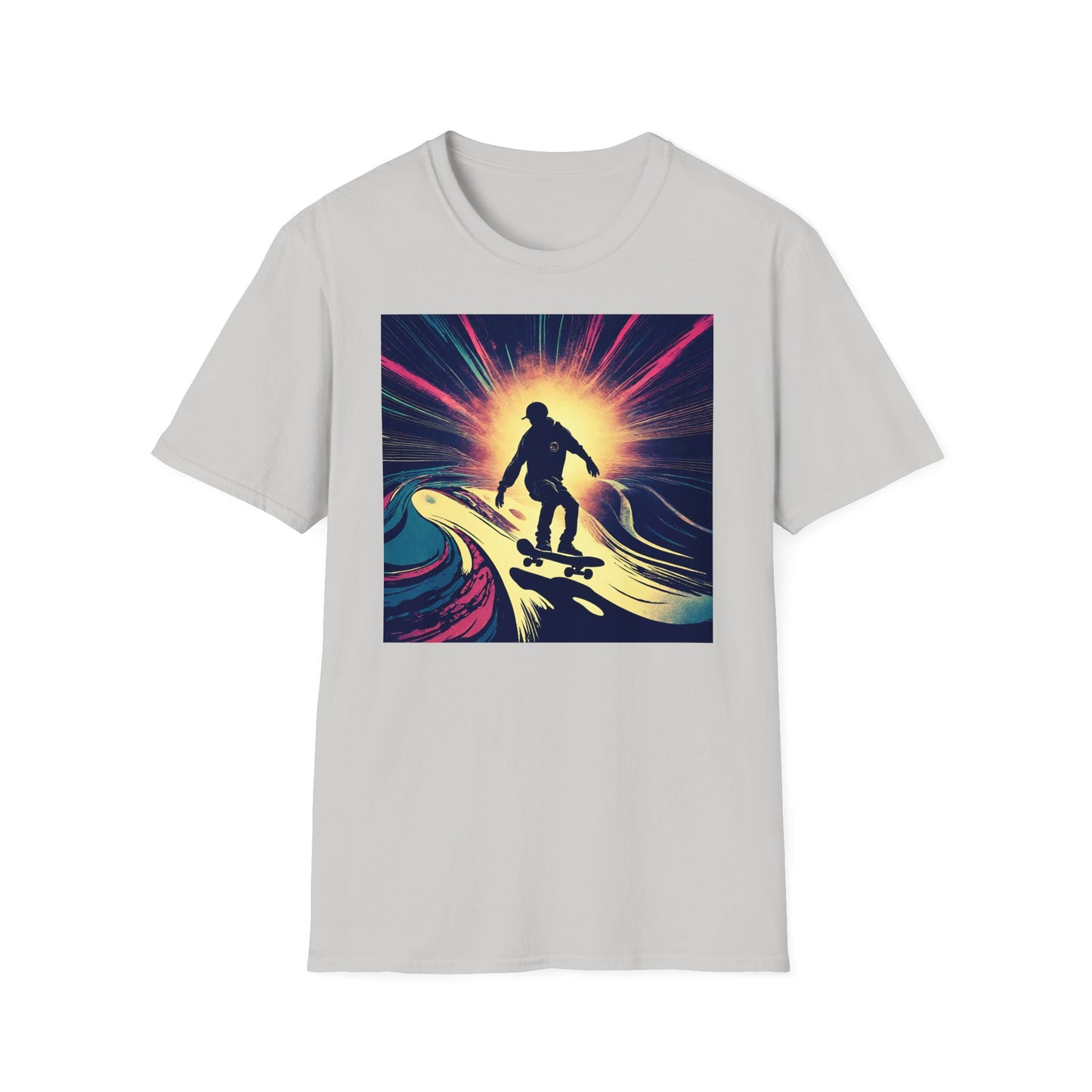 Unisex Softstyle T-Shirt Skating Wet Concrete