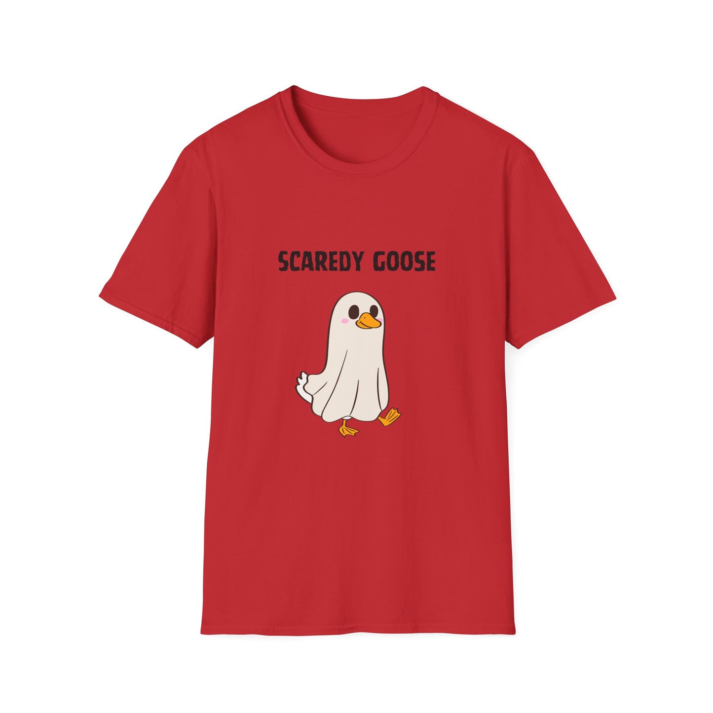 Funny Scaredy Goose T-Shirt, Unisex Graphic Tee, Casual Wear, Halloween shirt