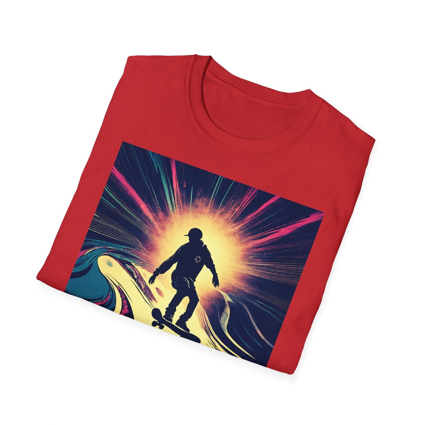 Unisex Softstyle T-Shirt Skating Wet Concrete