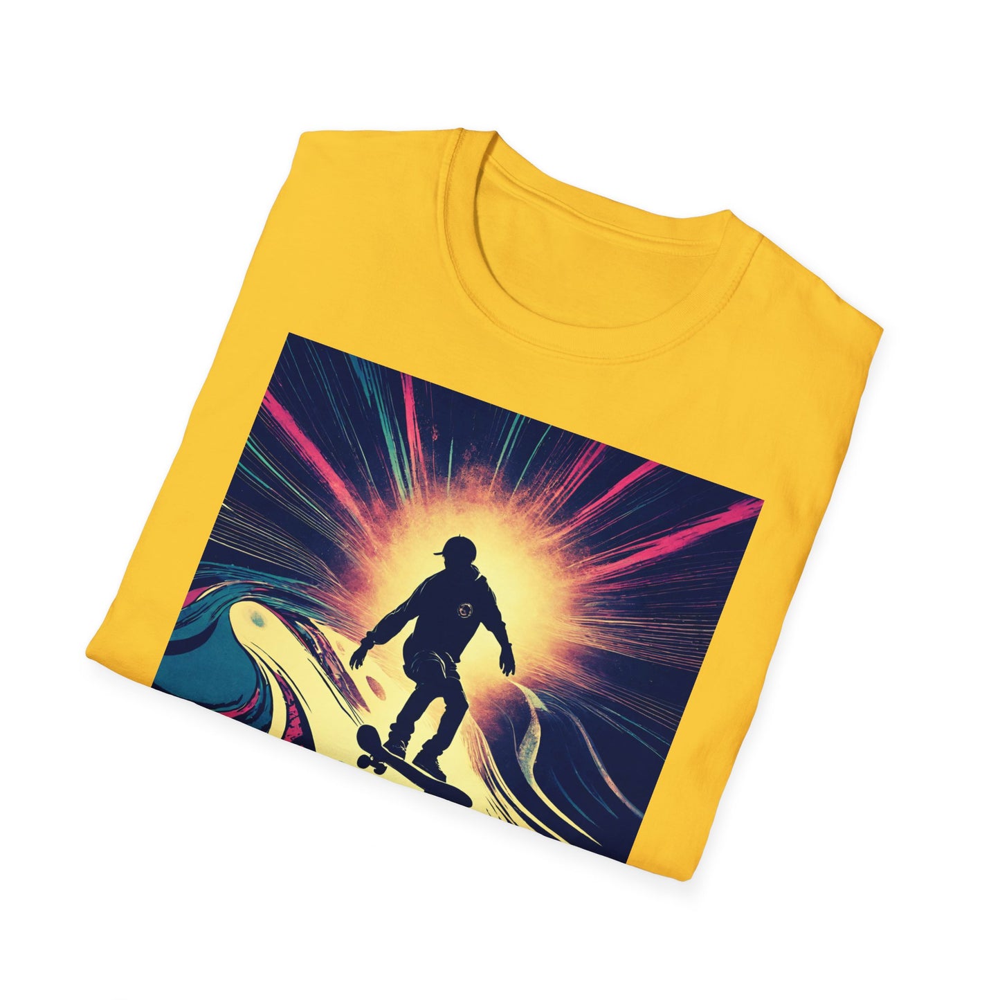 Unisex Softstyle T-Shirt Skating Wet Concrete
