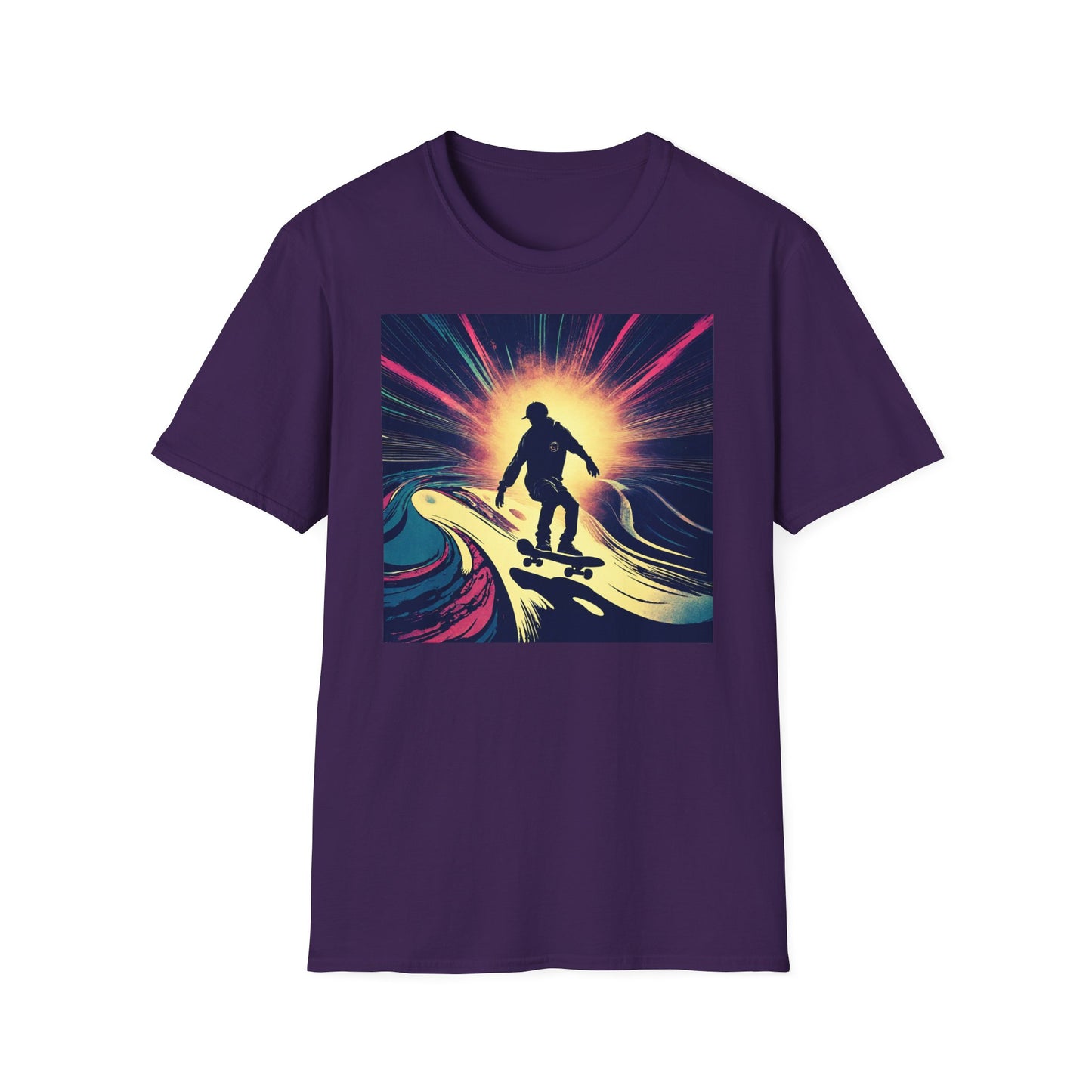 Unisex Softstyle T-Shirt Skating Wet Concrete
