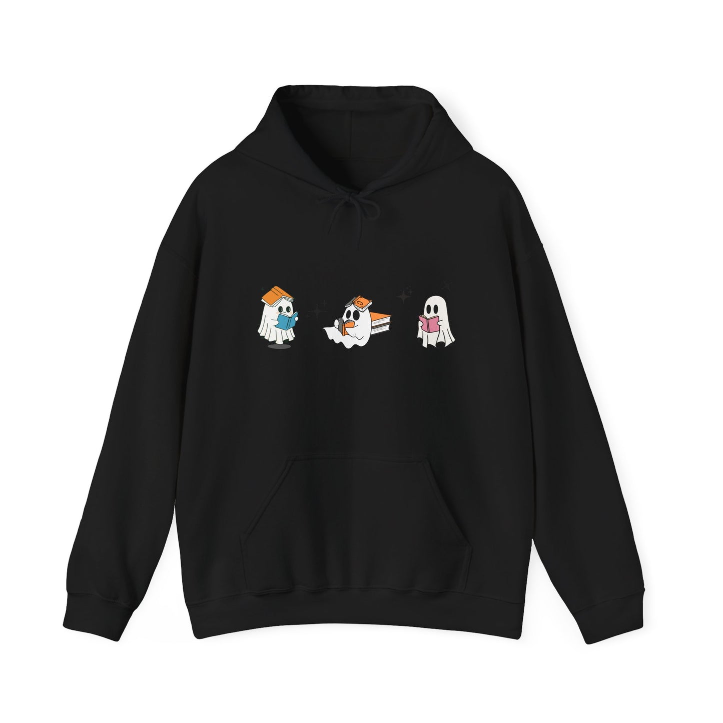 Cute Halloween Reading Ghost Hoodie