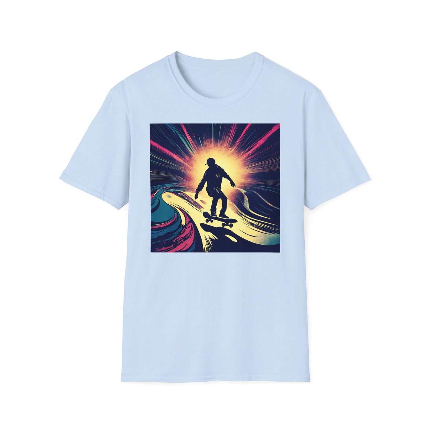 Unisex Softstyle T-Shirt Skating Wet Concrete