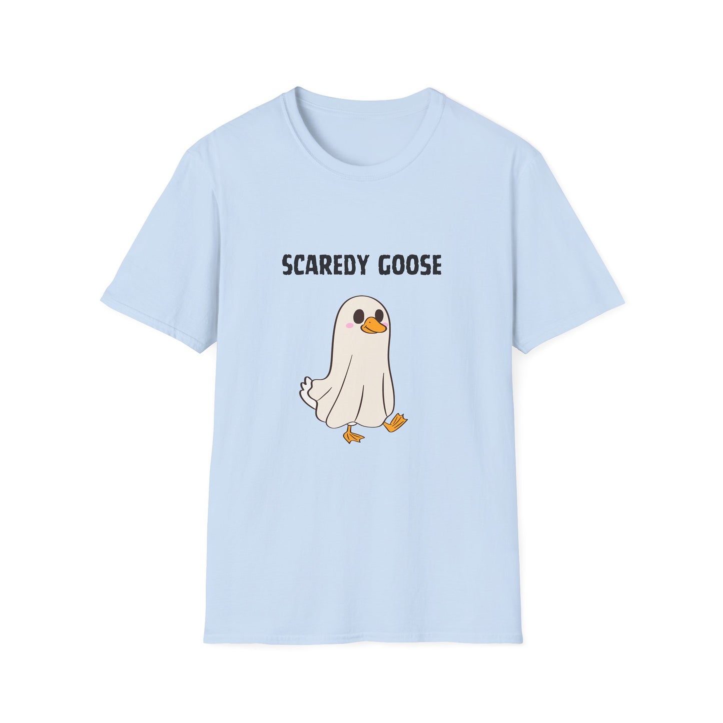 Funny Scaredy Goose T-Shirt, Unisex Graphic Tee, Casual Wear, Halloween shirt