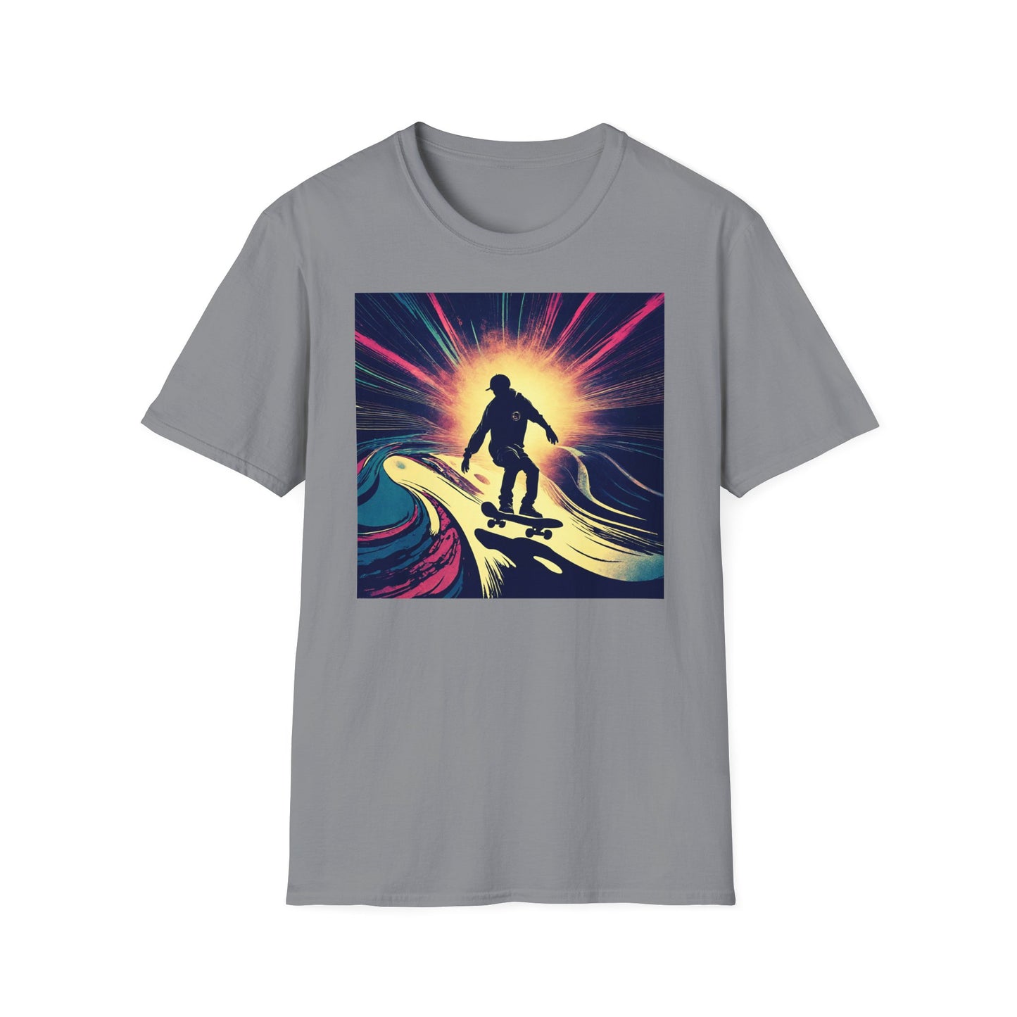 Unisex Softstyle T-Shirt Skating Wet Concrete
