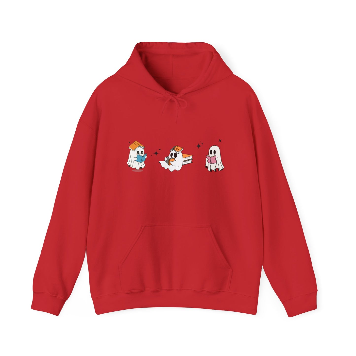 Cute Halloween Reading Ghost Hoodie