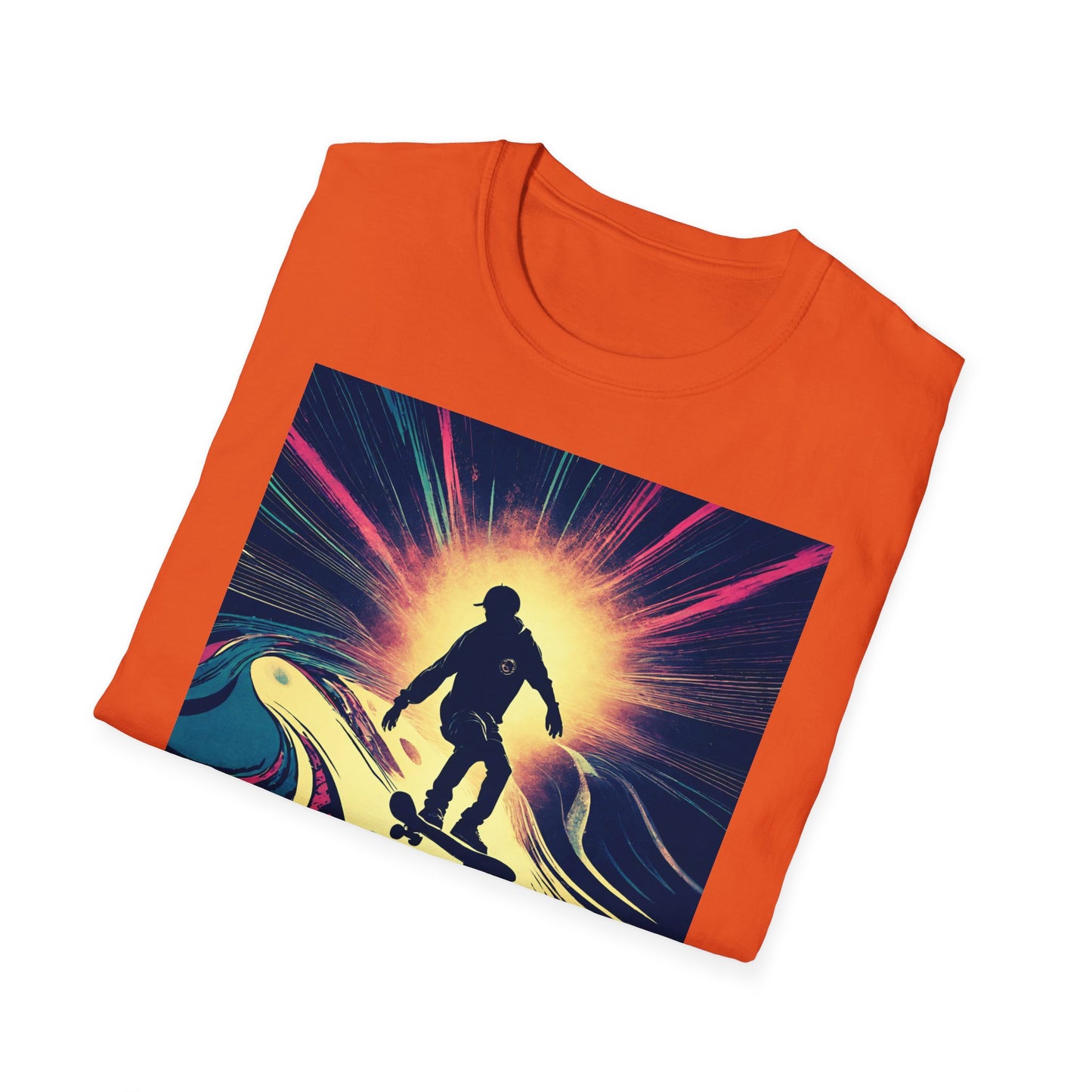Unisex Softstyle T-Shirt Skating Wet Concrete