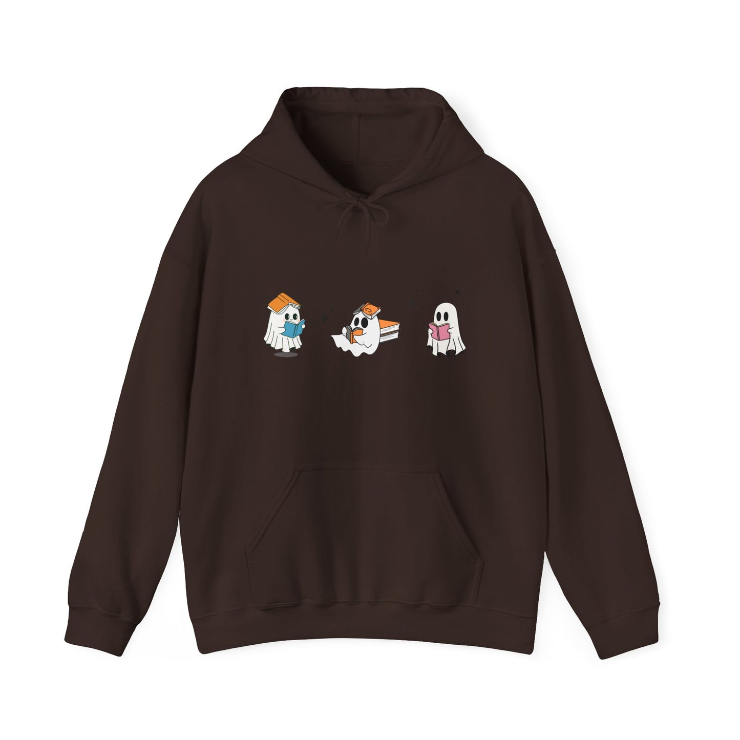 Cute Halloween Reading Ghost Hoodie