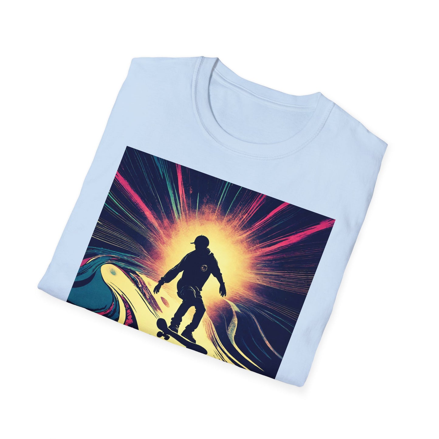 Unisex Softstyle T-Shirt Skating Wet Concrete