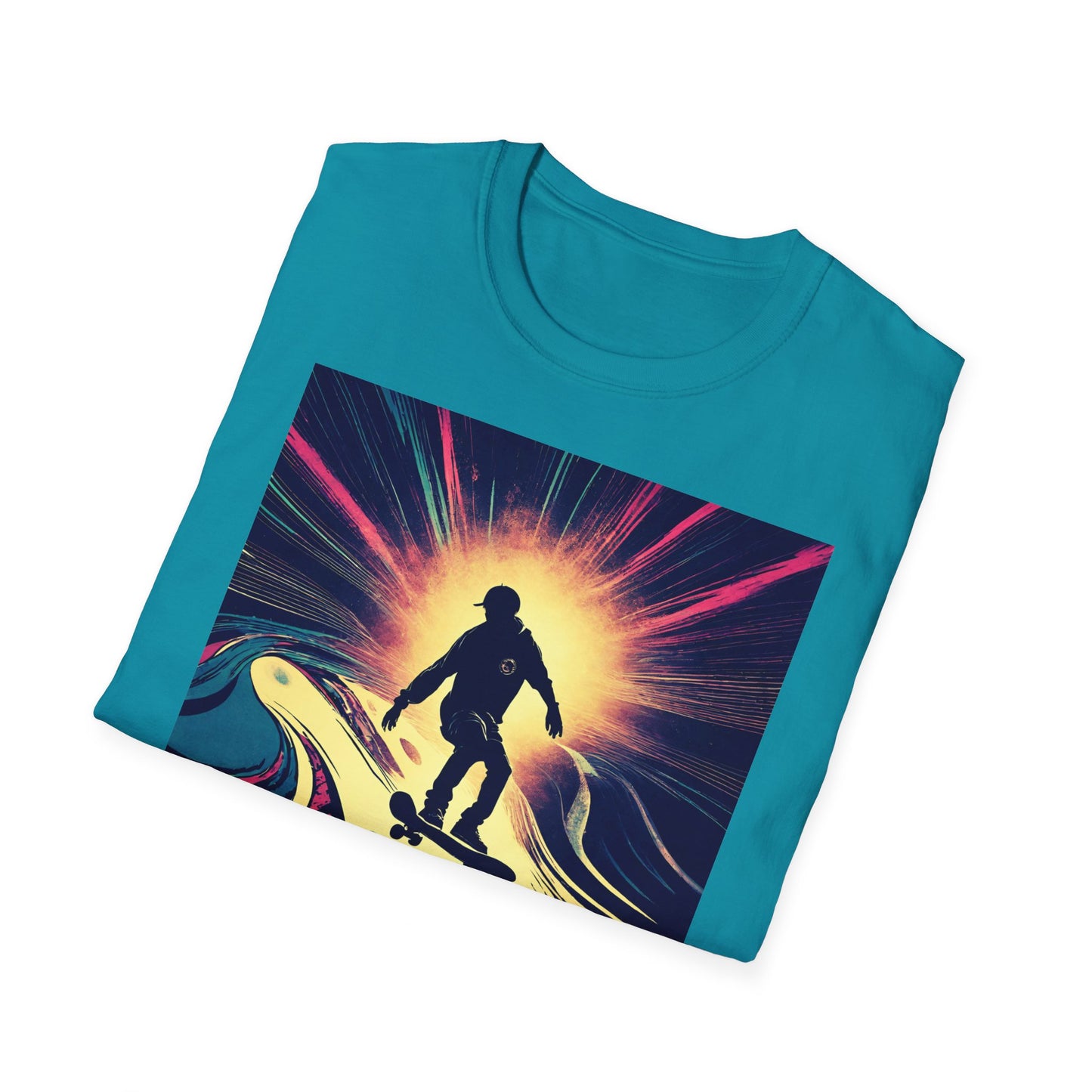 Unisex Softstyle T-Shirt Skating Wet Concrete