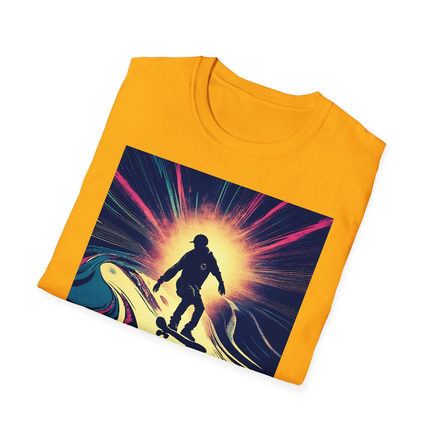 Unisex Softstyle T-Shirt Skating Wet Concrete