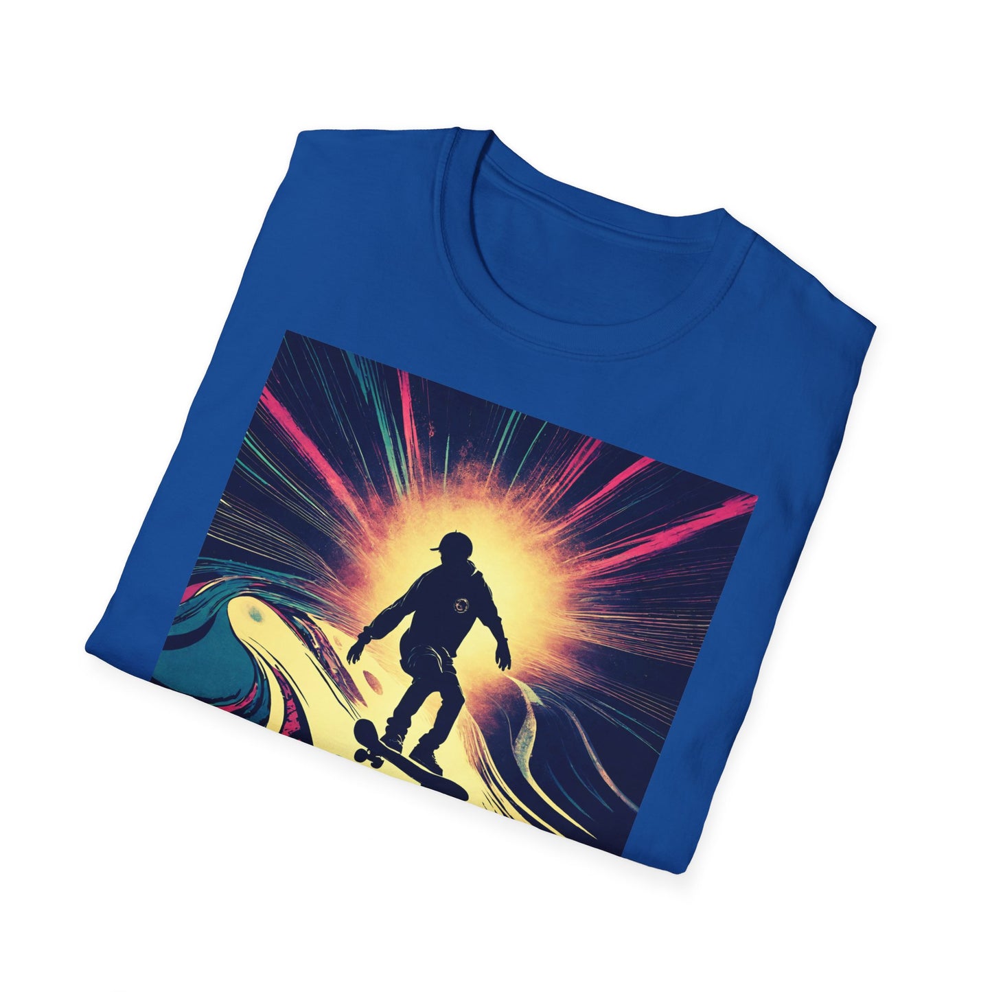 Unisex Softstyle T-Shirt Skating Wet Concrete