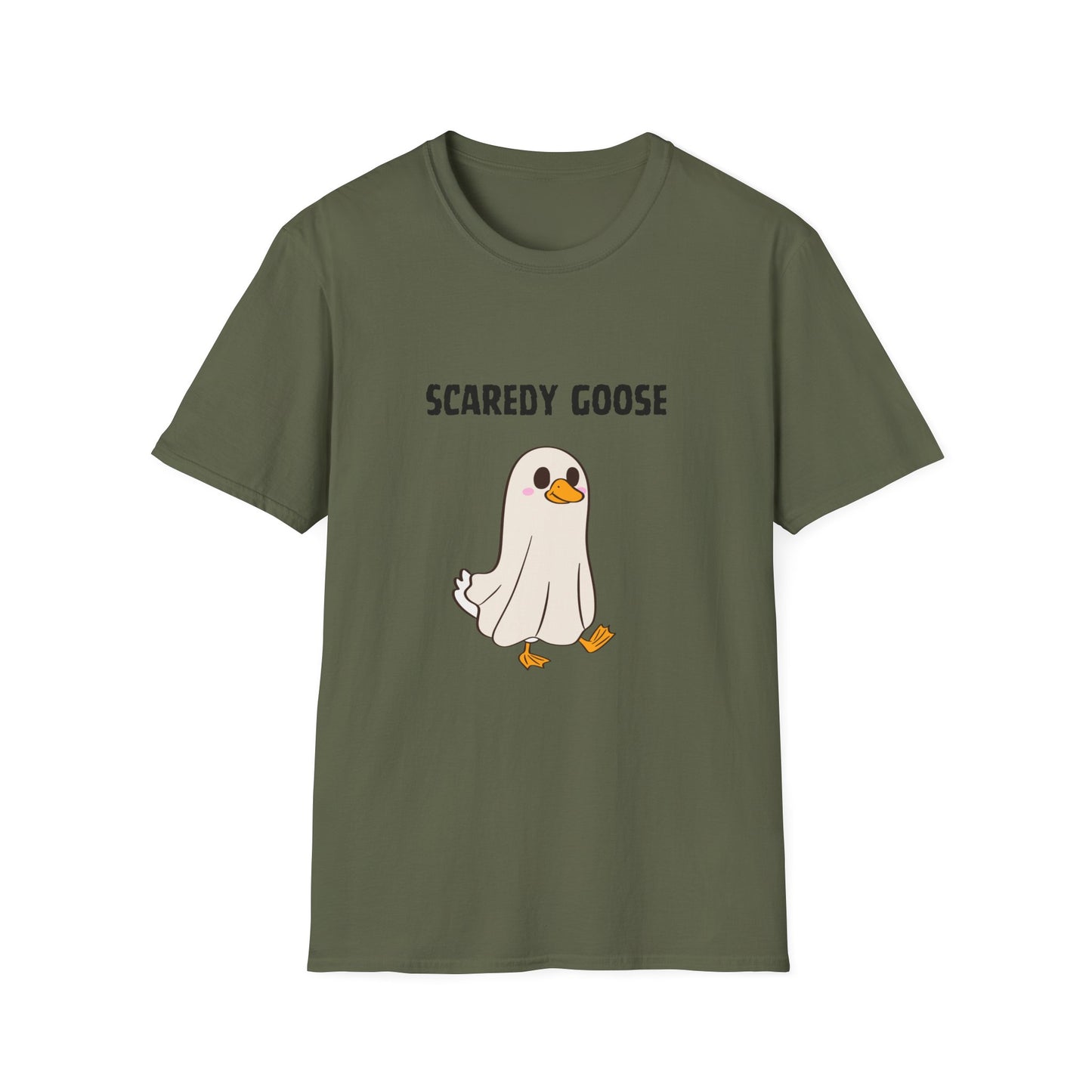 Funny Scaredy Goose T-Shirt, Unisex Graphic Tee, Casual Wear, Halloween shirt