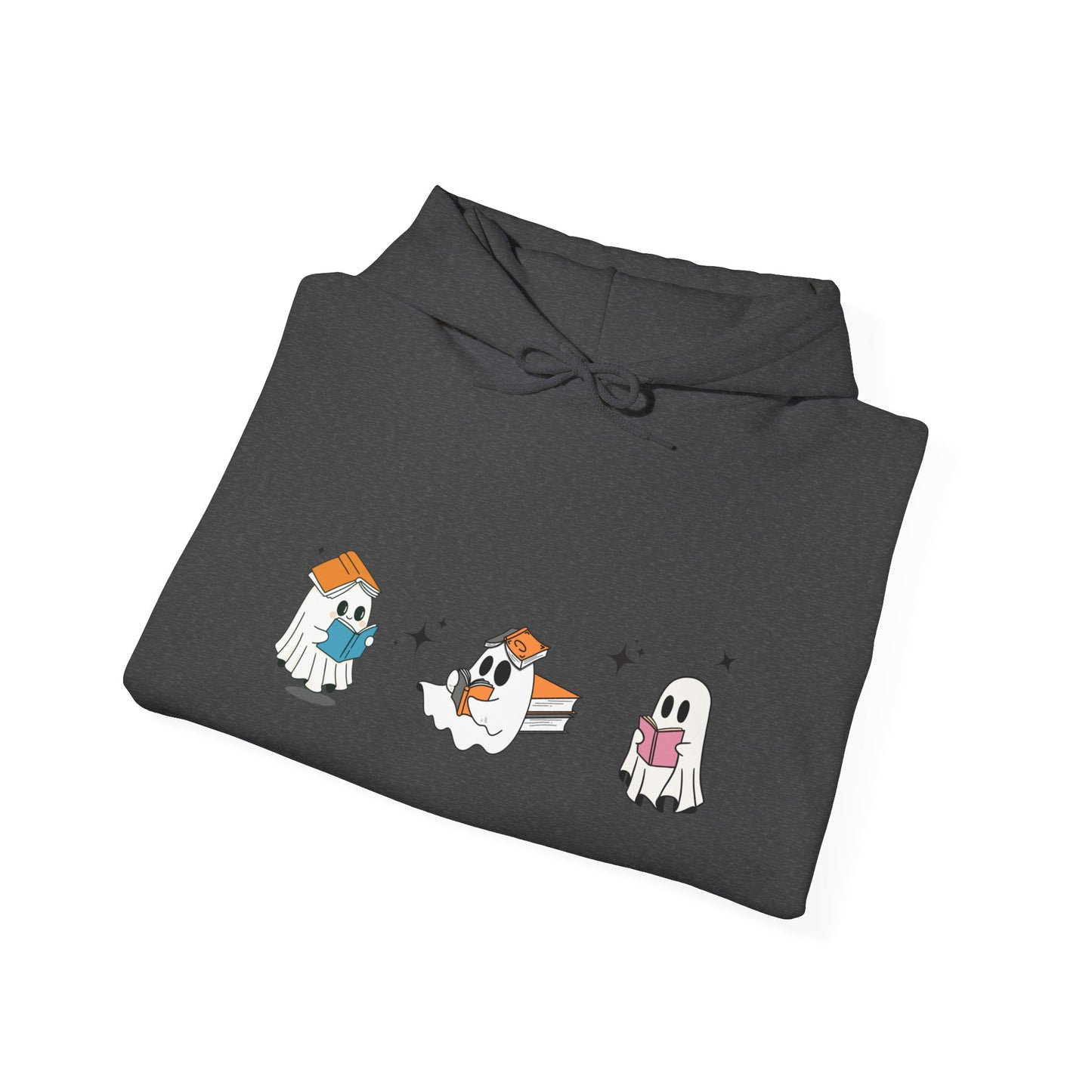 Cute Halloween Reading Ghost Hoodie
