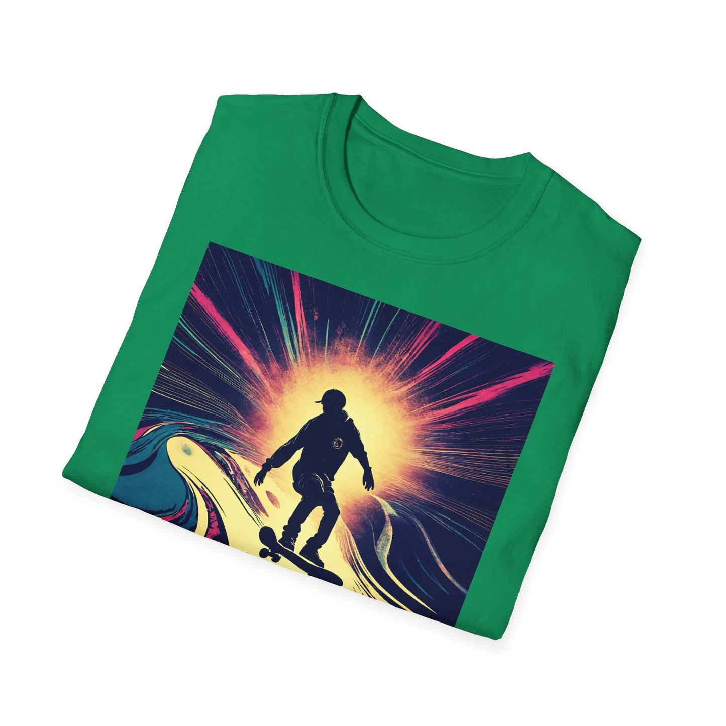 Unisex Softstyle T-Shirt Skating Wet Concrete