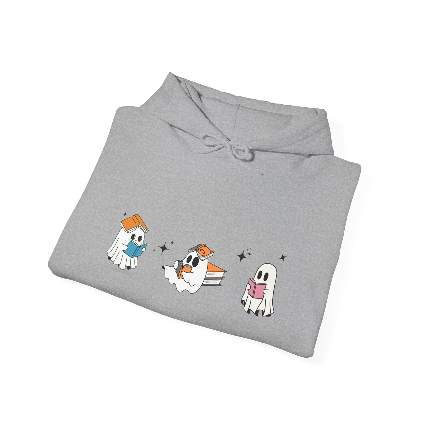 Cute Halloween Reading Ghost Hoodie