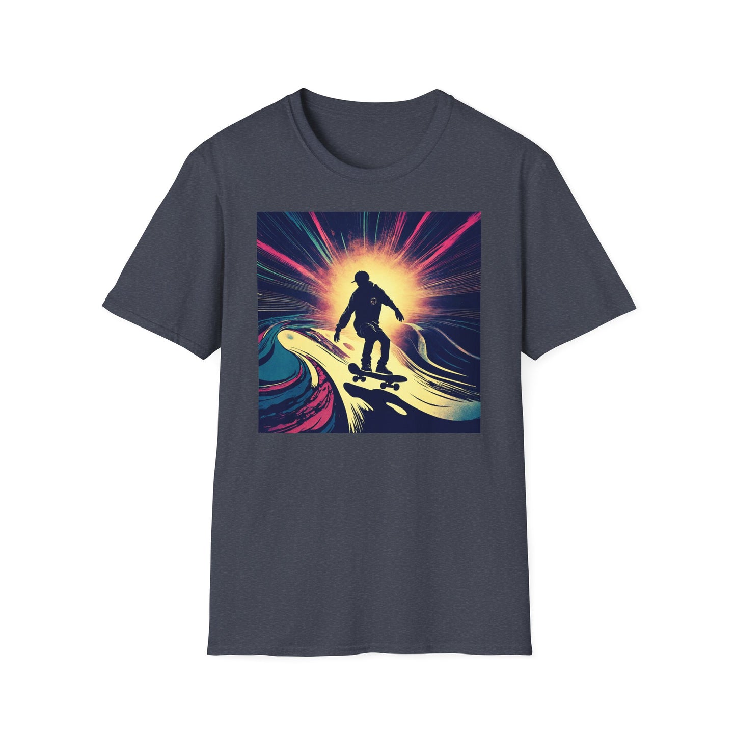 Unisex Softstyle T-Shirt Skating Wet Concrete