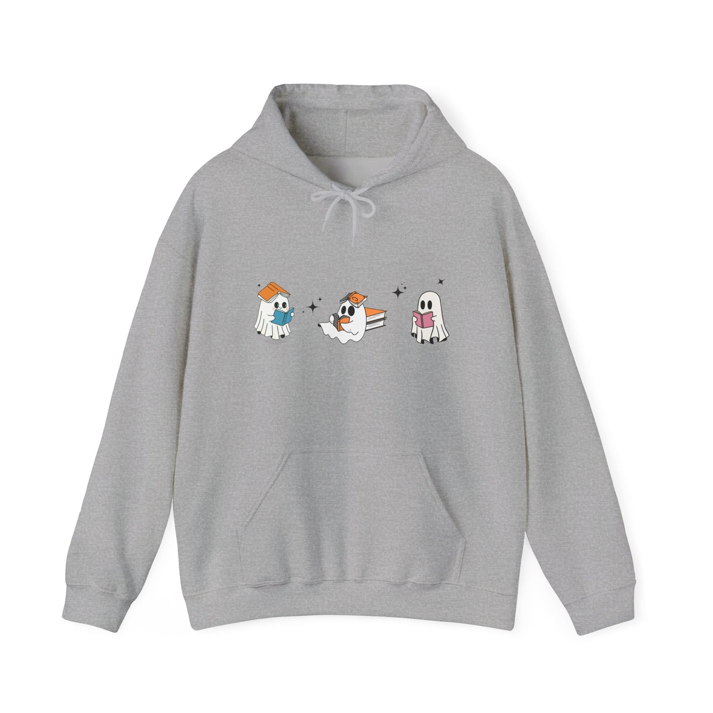 Cute Halloween Reading Ghost Hoodie