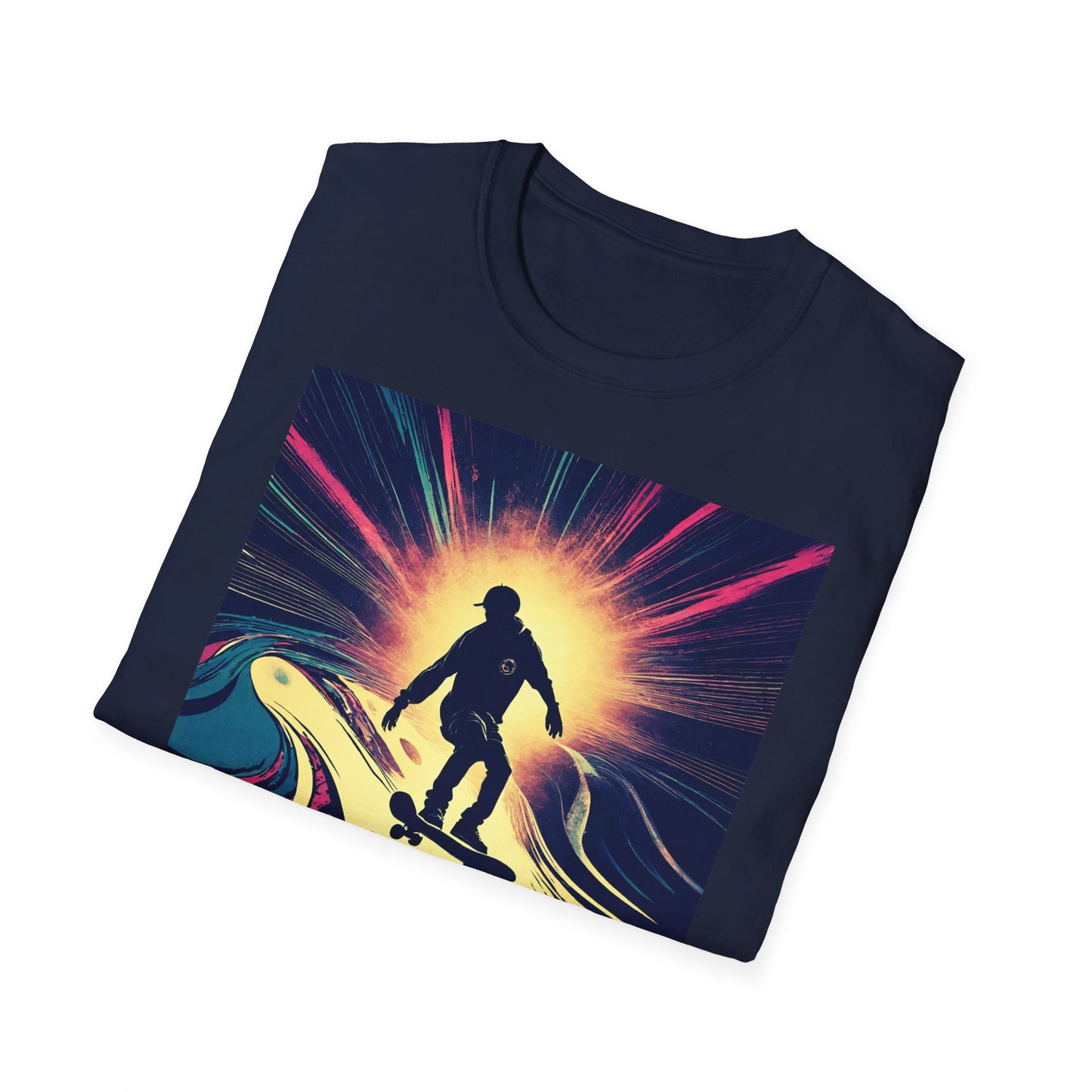 Unisex Softstyle T-Shirt Skating Wet Concrete