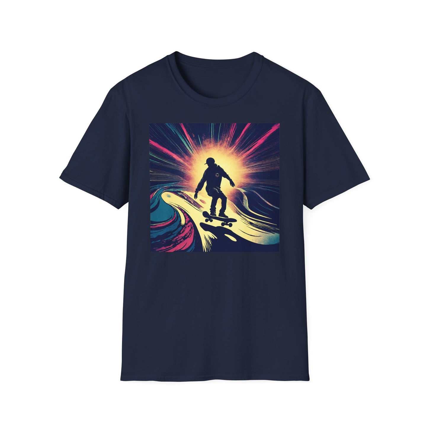 Unisex Softstyle T-Shirt Skating Wet Concrete