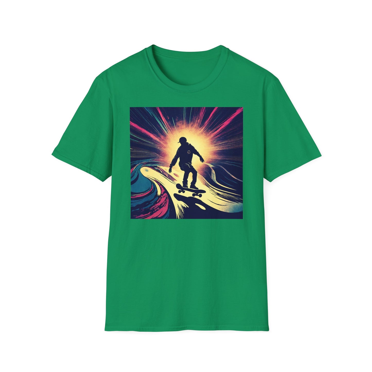 Unisex Softstyle T-Shirt Skating Wet Concrete