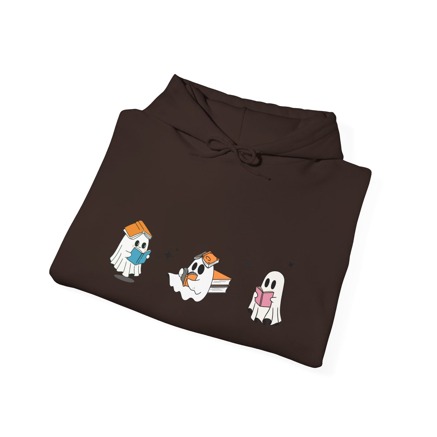Cute Halloween Reading Ghost Hoodie