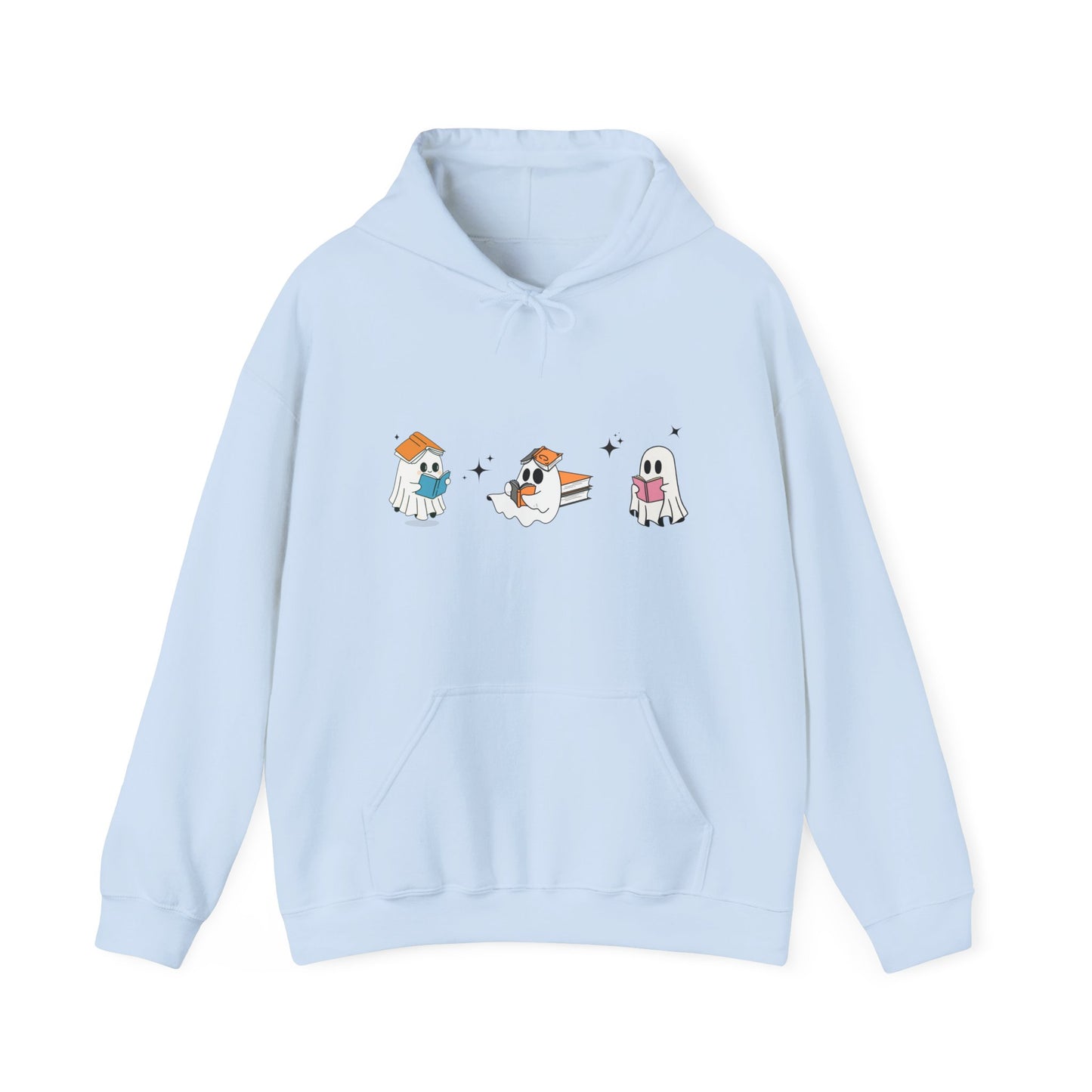 Cute Halloween Reading Ghost Hoodie