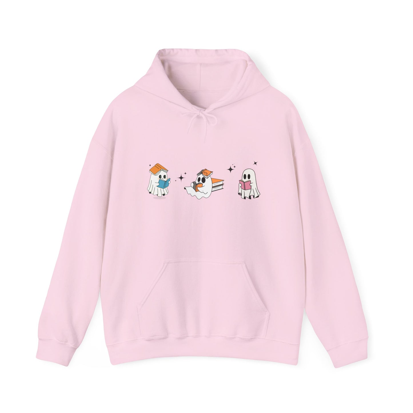 Cute Halloween Reading Ghost Hoodie
