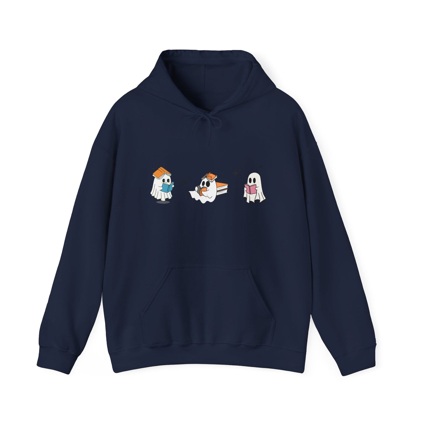 Cute Halloween Reading Ghost Hoodie