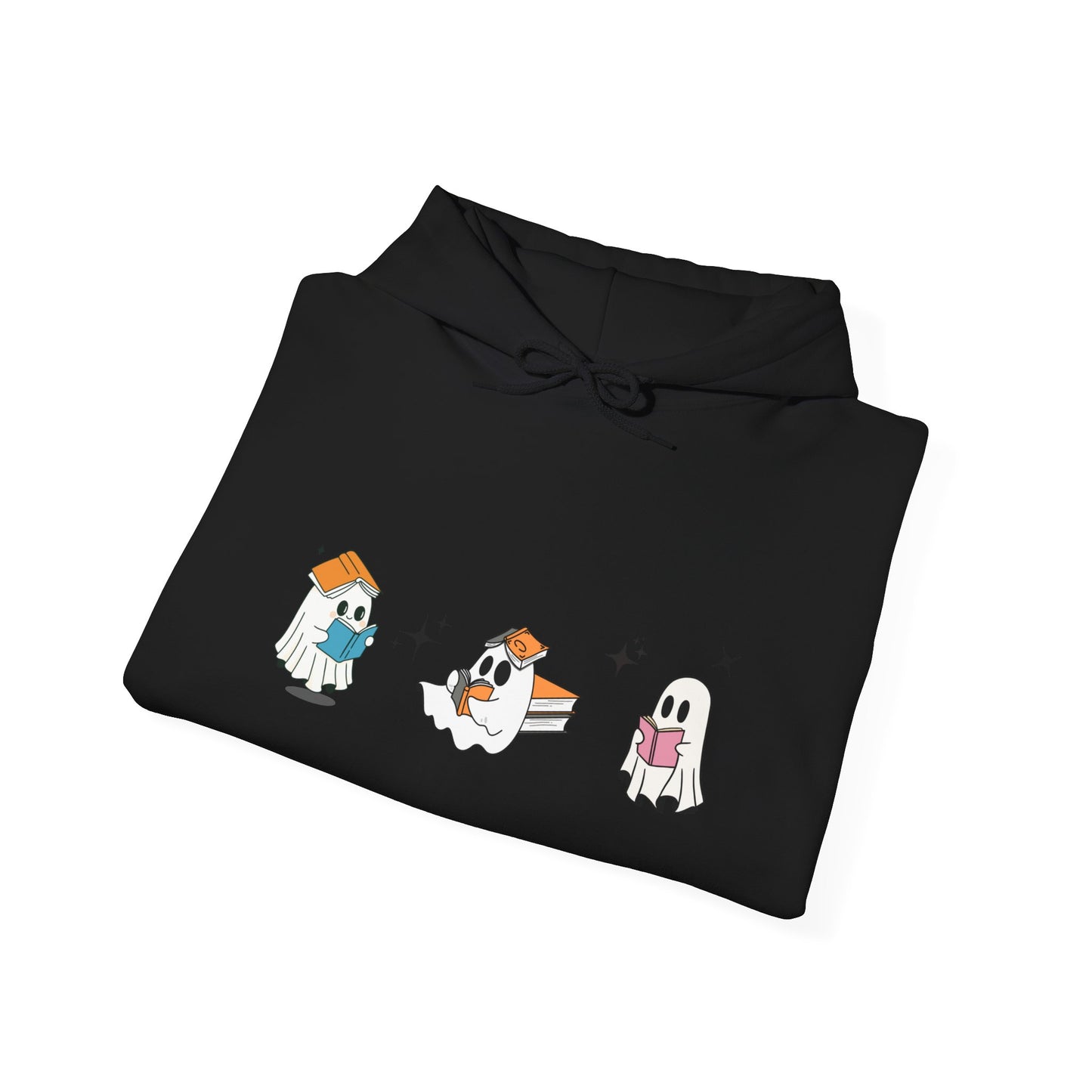 Cute Halloween Reading Ghost Hoodie