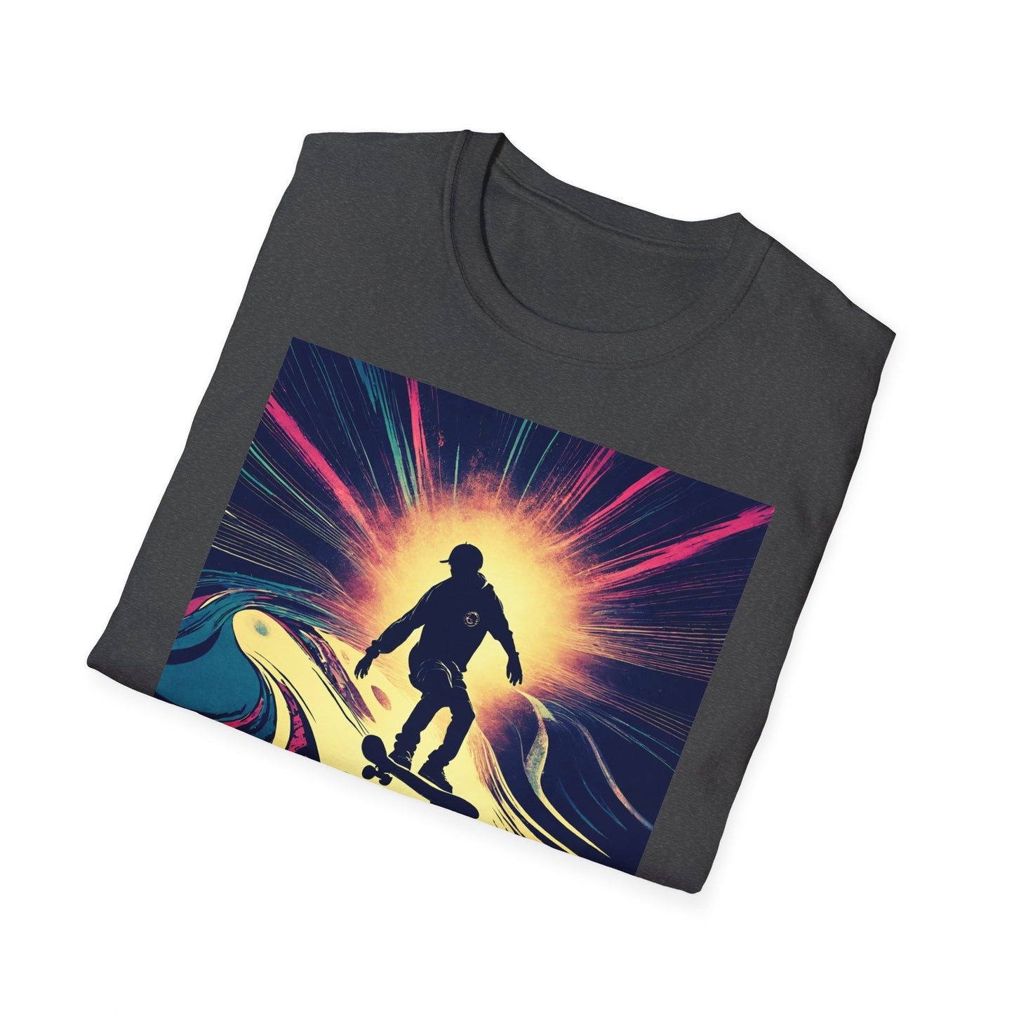 Unisex Softstyle T-Shirt Skating Wet Concrete