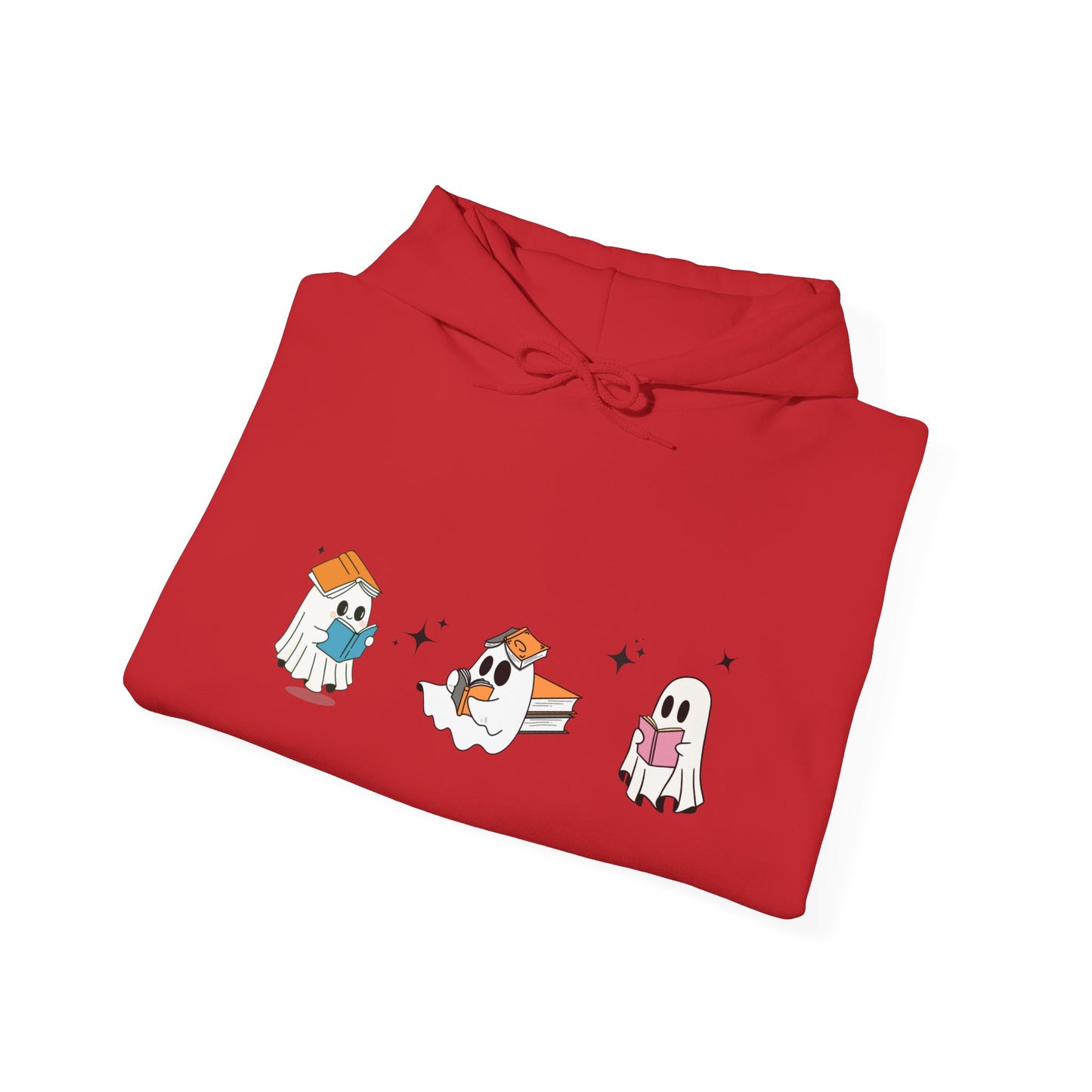 Cute Halloween Reading Ghost Hoodie